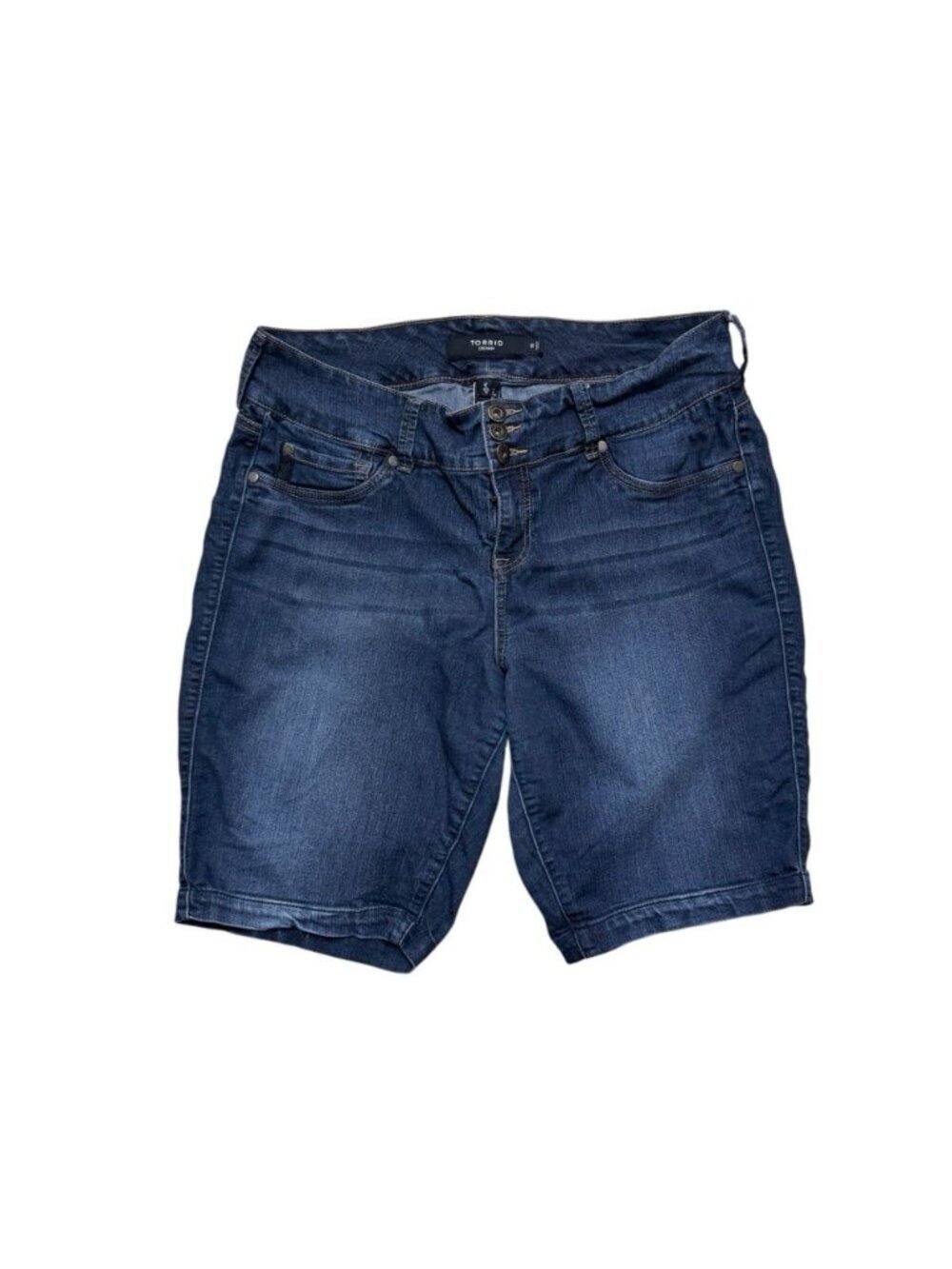 Torrid Women’s Denim Bermuda Shorts Size 16 Dark Wash Stretch